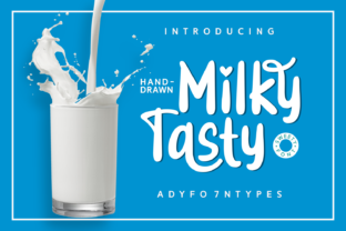 Milky Tasty: A Whimsical Handwritten Font for Editorial Design