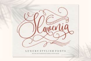 Slovenia Font: A Luxurious Script for Handmade Labels and Invitations