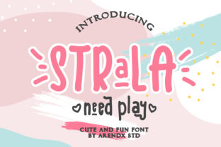 Strala Need Play: A Handwritten Typeface for Charming Craft Designs